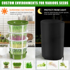 4 Tier Stackable Sprouts Growing Kit with Drain Hose, Microgreens Trays