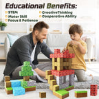 150PCS Magnetic Blocks-Build Mine Magnet World Forest Edition Kids Games for Boys&Girls Age 3-5 4-8 6-8, Magnetic Sensory STEM Toys Tiles for Toddlers Gifts for 3+ Years Old Ideal Construction Toys
