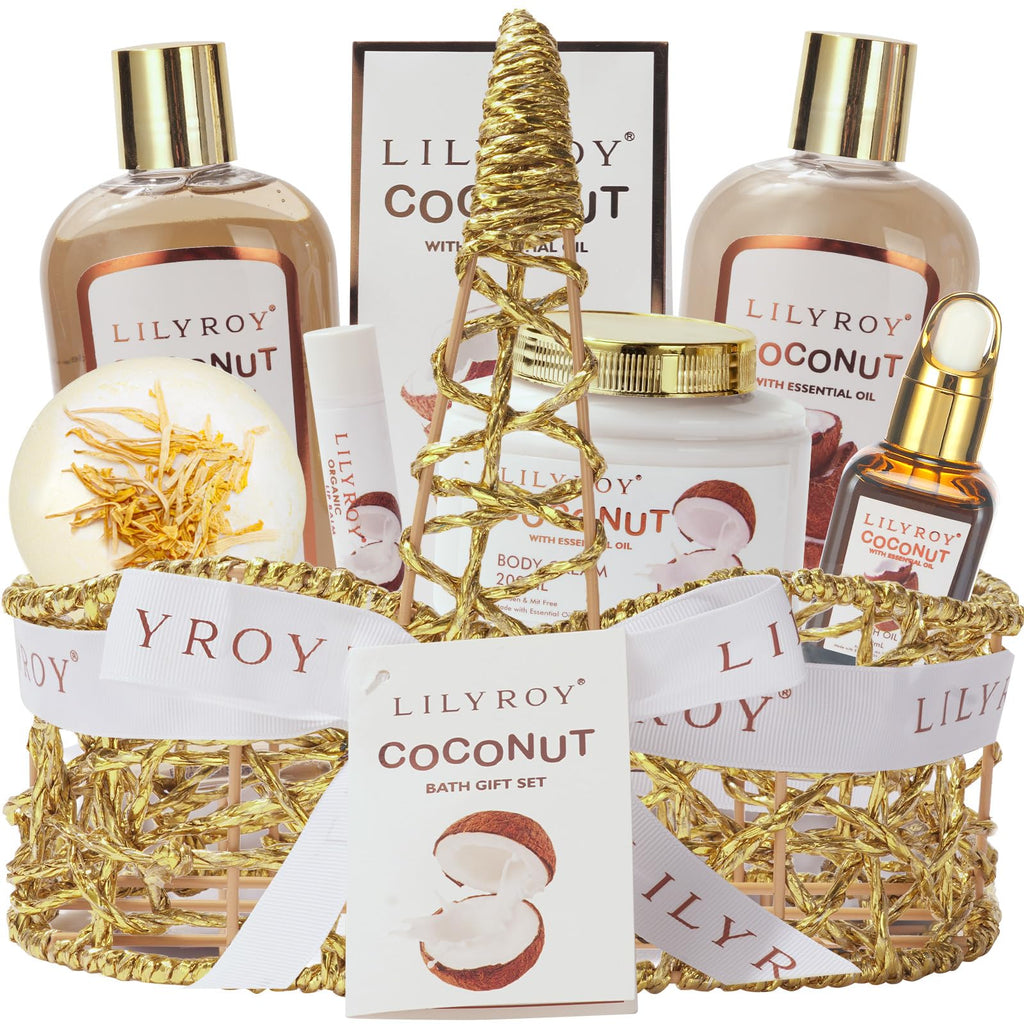 Mothers Day Gifts for Women - 8-Piece Luxury Bath & Body Gift Set for Women and Men Self Care Kit Spa Gift Baskets | Valentines Day Gifts, Birthday, Christmas Gift, All Occasion Present for Mom