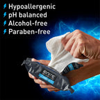 Ignite Mens Body Wet Wipes, Extra Thick 8" x 8" Shower Wipes, Energizing Scent, 10 Count (Pack of 5)