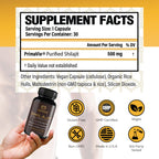 CHOQ® Shilajit - Over 50% Fulvic Acid, 500 mg Vegan Capsules, Energy, Brain, Focus, Collagen, Hormones, Mitochondrial Function, Urolithin A, Lab-Tested