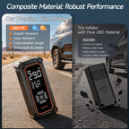 OlarHike Tire Inflator Portable Air Compressor, Lightning-Fast Inflation, Dual Power - 6000mAh & 12V DC, Cordless Air Pump for Car Tires, Bikes, Motorcycle, Balls with LED & Digital Pressure Gauge