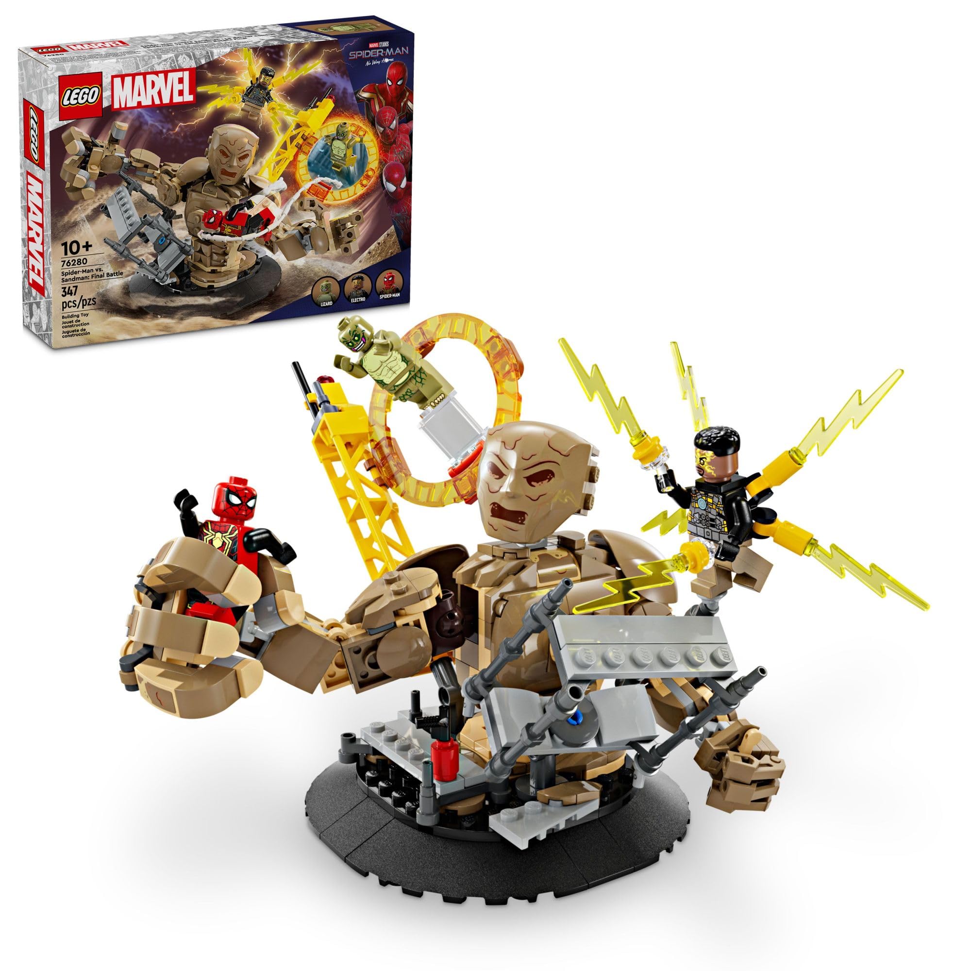 LEGO Marvel Spider-Man vs. Sandman: Final Battle Building Toy - Pretend Play Kids Toy for Fans - 10 Year Old Boy & Girl Birthday Gifts - with Movable Pieces - 76280