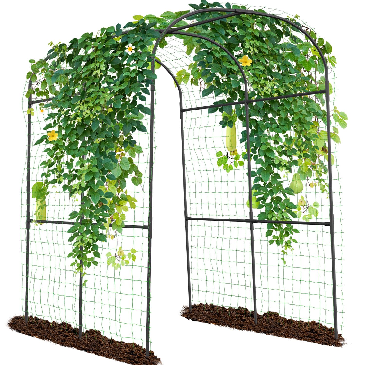 SUNYRISY 71" x 47" x 83" Garden Arch Trellis for Climbing Plants Outdoor