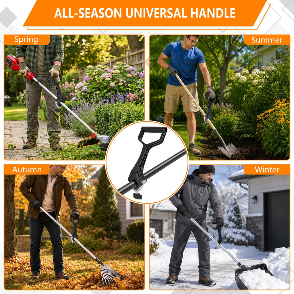 KJX Shovel Handle Replacement, Ergonomic Weed Trimmer Handle Extension