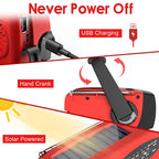 RunningSnail Hand Crank Radio with Flashlight, NOAA/AM/FM Emergency Radio