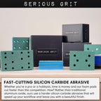 Serious Grit - 3" x 4" Foam Sanding Pads - P450-600 Finish Grit - 10mm Medium Density Foam - Hook & Loop Backing - Fits SurfPrep, Uneeda Ekasand & Mirka 3x4 Sanders – Made in USA – 10 Pack