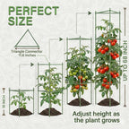 K-Brands Tomato Cage - Tomatoes Plant Stakes Support Cages Trellis for Garden and Pots (3 Pack - Extra Tall Upto 68 inches)