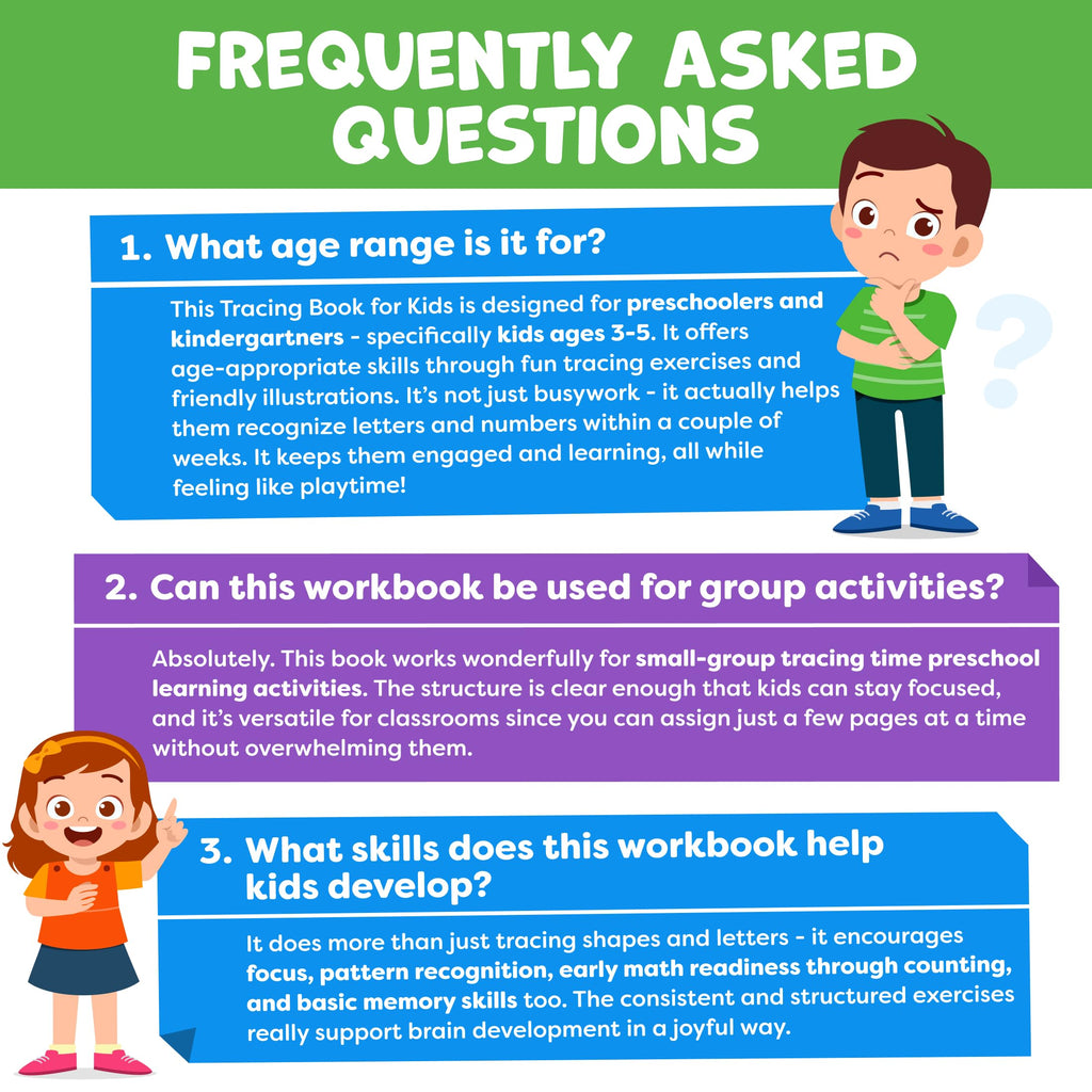 Preschool Learning Activities - Tracing Books for Kids Ages 3-5 - Toddler Handwriting Practice - Letter Tracing for Kids Preschool Kindergarten Workbooks 3-4, 4-5 - Learning Books - Back To School