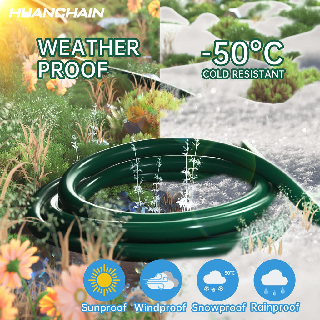 HUANCHAIN 16/3 Gauge Indoor Outdoor Green Extension Cord 50 ft Waterproof