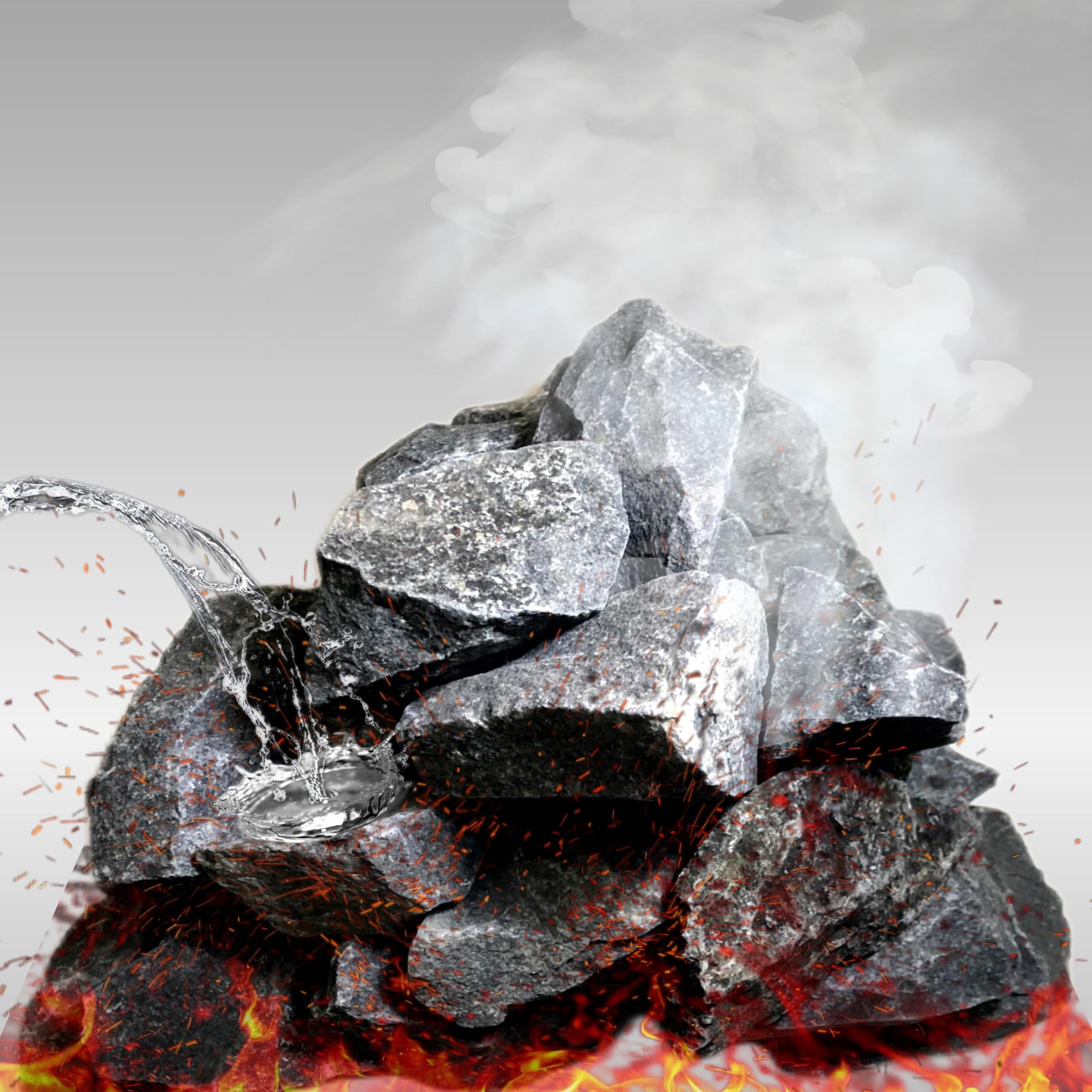 HOUSYLOVE Sauna Rocks/Sauna Stones, 35 lb Box of Lava Rock for Steam Sauna, Sauna Stone