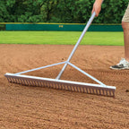 Byhagern Landscape Rake 36'', Aluminum Rakes with Lightweight 69'' Handle, Landscaping Rake Tool for Lawn Care, Beach