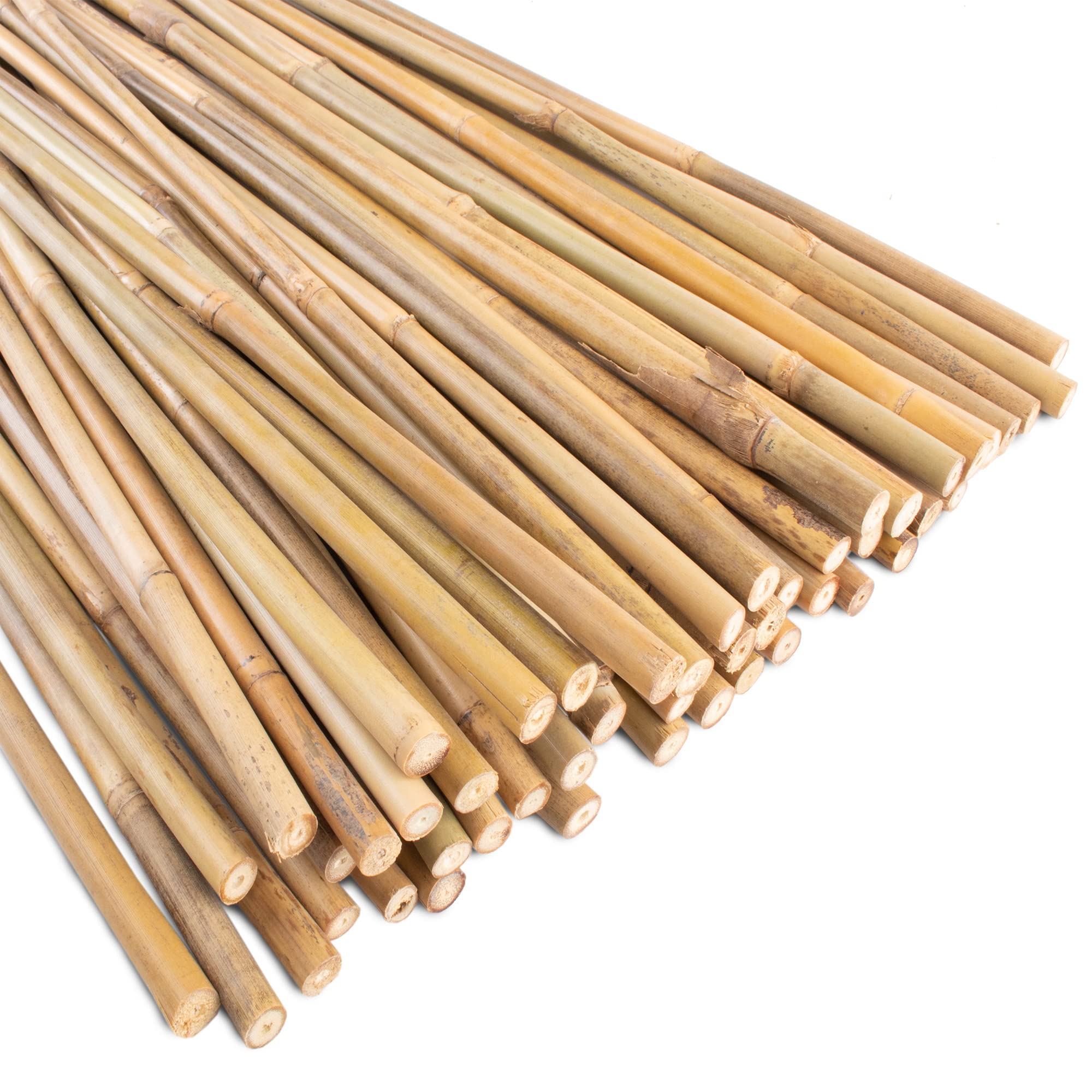 0.32”-0.4"/ 4 Feet Garden Stakes, Natural Bamboo Sticks Plant Stakes for Indoor and Outdoor Plants，Poles for Tomatoes, Beans, Potted Plants(50Pcs)