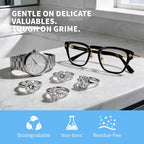 iSonic Ultrasonic Jewelry & Eyeglass Cleaner Solution Concentrate - Professional Cleaning Liquid for Ultrasonic Machine - Clean Gold, Silver, Diamond, Watch, Glasses, Eye Wear, 8-oz