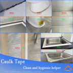 TOUSEA White 1.5" x10.5ft Caulk Tape for Tub, Toilet, Sink, Peel and Stick
