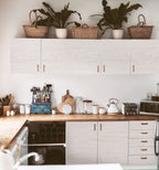 Lativo White Wood Contact Paper for Cabinets/Drawers Wood Grain Peel and Stick Wallpaper for Furniture Kitchen Shelf Liner Self-Adhesive Wallpaper Vinyl Waterproof Easy to Install/Clean17.7inW 630inL