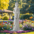 Ultym 42" Buddha Outdoor Statue with Birdfeeder, Extra-Large Buddha Figures