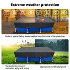 87x59 in Rectangle Pool Cover 7ft Drawstring Design 7 x 4 Rectangular Pool Cover Frame Swimming Pool Cover Oxford for Rectangular Above Ground Pool Easy Installation Cloth Heater Material