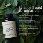 Bioavailable Boron Supplement, 6mg. 60 Caps of Fructo Borate, Bor Complex Supports Healthy Bones, Joints, Metabolism. Whole Food Derived Boron Joint Supplement w/ Carbohydrate Linkage. Vegan, Non-GMO
