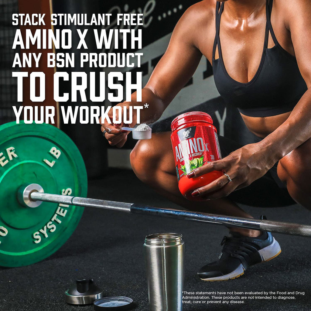 BSN Amino X Muscle Recovery & Endurance Powder, BCAAs, 10 Grams of Amino Acids, Keto Friendly, Caffeine-Free, Support Endurance, Zero Sugar, Fruit Punch, 30 servings, 15.34 Ounce (Packaging May Vary)