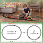 Hot Bee Train Set, Train Toys with Smoke, Lights, Sound and Train Tracks