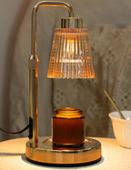 Gold Candle Warmer Lamp with 24h Cycle Timer, Dimmable Wax Melt Warmer