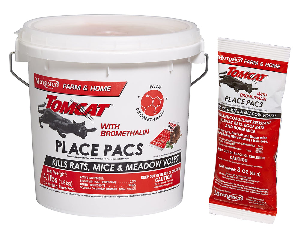 TOMCAT Bromethalin Place Pacs Bait, 4.1 lbs.