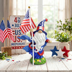 4th of July Decorations Patriotic Gnome Statue Holding American Flag, 250 Years America Faceless Garden Gnome Decor for Indoor Outdoor Patio Yard Lawn, Independence Day Memorial Day USA Merchandise