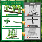 MQHUAYU 51"x 53" Cucumber Trellis for Raised Bed,Adjust A-Frame Trellis