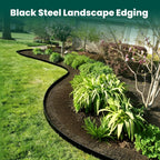 GZGNEEVL Metal Landscape Edging 6" H x 40" L, Galvanized Steel, Black