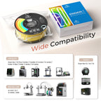 Creality Matte PLA Plus Filament 1.75mm, Low Warping, Minimal Layer Lines, Dimensional Accuracy +/- 0.02mm, 1kg (2.2lb) 3D Printer PLA+ Filament, Matte Red
