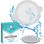 50 Pack Disposable Shower Drain Hair Catcher Mesh Stickers - Peel & Stick Drain Strainers to Prevent Clogs, Strong Waterproof Adhesive, Mess-Free Disposable Drain Covers for Shower & Bathtub