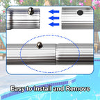 Hook for All Robotic Pool Cleaner with Adjustable Aluminum Pool Pole, Accessories Hook with 5.2 Feet Pole Customized for Pool Vacuum Robot Including Cordless,Above Ground and Underwater.