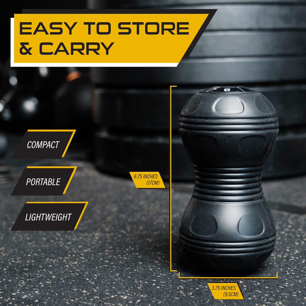 InfinityBall 4-Speed Vibrating Massage Ball - Lacrosse Balls Meet a Vibration Foam Roller! - High Intensity for Recovery, Mobility, Pliability Training & Deep Tissue Sports Therapy