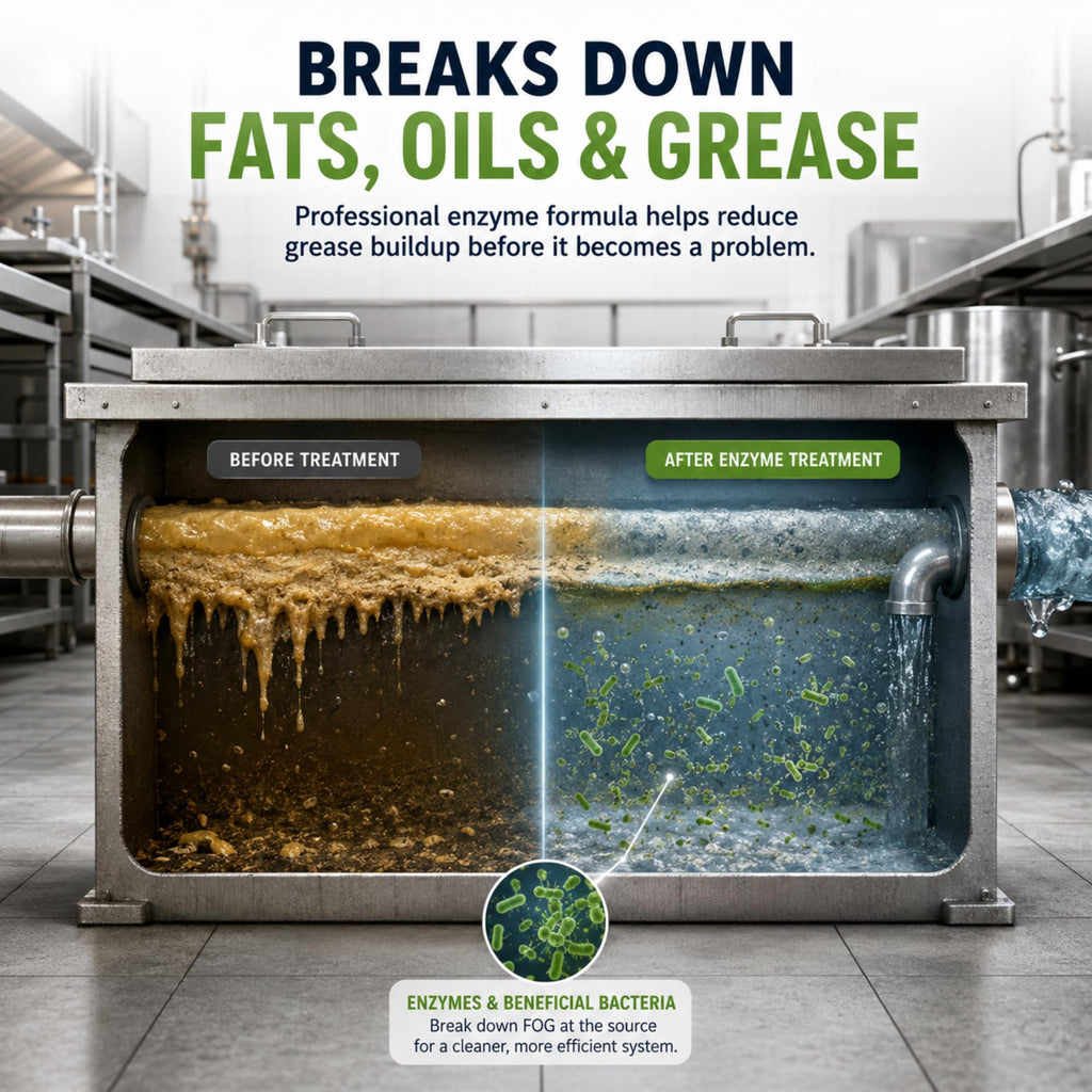 GET SERIOUS Grease Trap Treatment - Grease Trap Cleaner and deodorizer - 1 Gallon