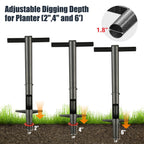 Bulb Planter Tool, 33.5 inch Long Handle Garden Sod Plugger to Dig Hole, Heavy Duty Metal Grass Plugger for Soil Test Planting or Weeding Spring Flowers Bulbs,Bedding Plants,Tulips, Lilies, Potato