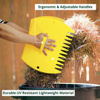 GardenHOME Leaf Scoops Hand Rakes, Large Leaf Grabbers for Yard Work and Garden Use, Clear and Collect Garden Rake, Leaf Scooper and Claws for Leaves, Lawn Debris, and Trash Cleanup, Yellow
