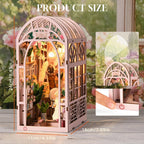 TOYQI DIY Book Nook Kit, Miniature House Dollhouse Kit for Adult and Teens, Book Nook Kits for Adults, Booknook Bookend Alley Model Build with Dust Cover