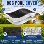 Rypet 48 inch Dog Pool Cover Foldable Round Pools Pet Collapsible Swimming Pool Cover Kiddie Pool Cover Portable Pool Accessories for Dog Kiddie Pool Bathing Tub