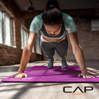 CAP Barbell Yoga Mat 1/2" Thick with Carrying Strap - High Density Exercise Mat for Yoga, Pilates, Stretching, Floor & Fitness Workouts - 68''x24''x1/2" | Wine