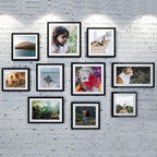 upsimples 9x12 Picture Frame, Gallery Wall Frames Set of 5, Black