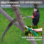 StartPro 18ft Tree Pruning Saw, Telescopic, Manual, Lightweight, Extendable Pole Saw with Sharp Carbon-Enriched Blade for Efficient Tree Maintenance and High-Reach Branch Cutting.