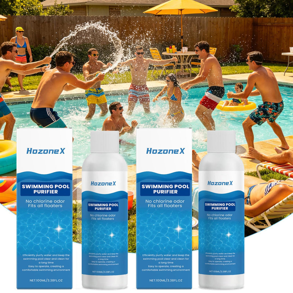 Hozonex Swimming Pool Purifier, Hozone X Pool Purifier, Pro Pool Water Purifier Liquid, Keeps Water Crystal Clear & Removes Cloudiness, for Inground Pools & Above Ground Pools (2Pcs)