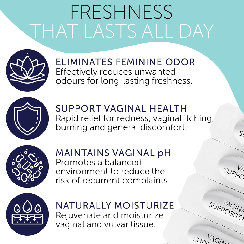pH Balance for Women Vaginal Odor Eliminating Boric Acid Suppositories