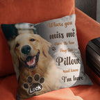 KOPPIE Custom Pet Memorial Throw Pillow with Photo, Personalized Sympathy Gifts for Dog Cat Loss, Pet Memorial Gifts for Pet Loss, Birthday, Christmas, (16x16 Inch)