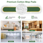 48" Commercial Dust Mop for Floor Cleaning with 2 Cotton Mop Pads