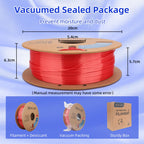 3DHoJor Silk PLA Filament 1.75mm, PLA Filament 1.75mm Silk Shiny 3D Printer Filament, 1kg*2 Cardboard Spool, Dimensional Accuracy +/- 0.03 mm, Fit Most FDM Printer(Silk Red+Blue)