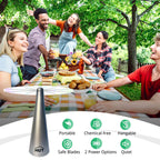HUT-Fly Fan for Table,Portable Fan for Outdoor Indoor,Restaurant Patio Fly Fan,Battery USB Fan,Silver（4 pack）