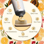 Revitin Toothpaste | Fluoride-Free Prebiotic Citrus Tooth Gel | No SLS, Gluten Free, Dye Free, GMO Free, No Sweeteners | Non-Toxic, Kid Approved