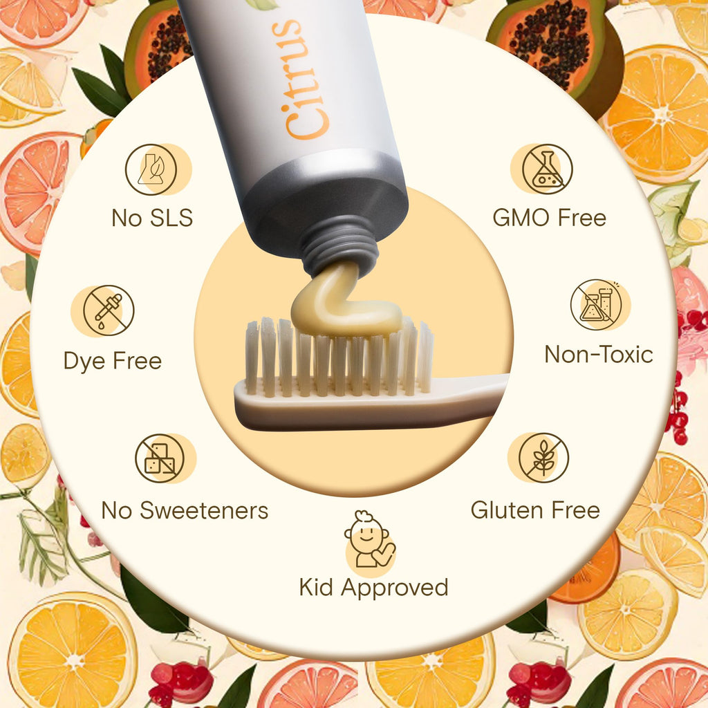 Revitin Toothpaste | Fluoride-Free Prebiotic Citrus Tooth Gel | No SLS, Gluten Free, Dye Free, GMO Free, No Sweeteners | Non-Toxic, Kid Approved (Pack of 2)